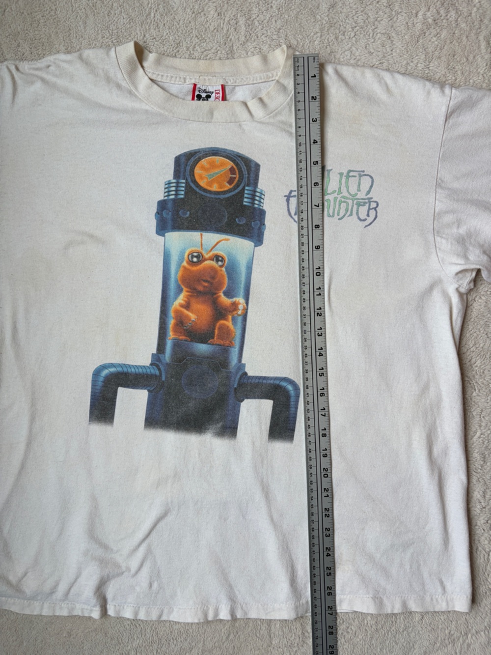 Vintage Single Stitch Disney Off-White Tee Alien Encounter Character Size L/XL - Picture 9 of 12